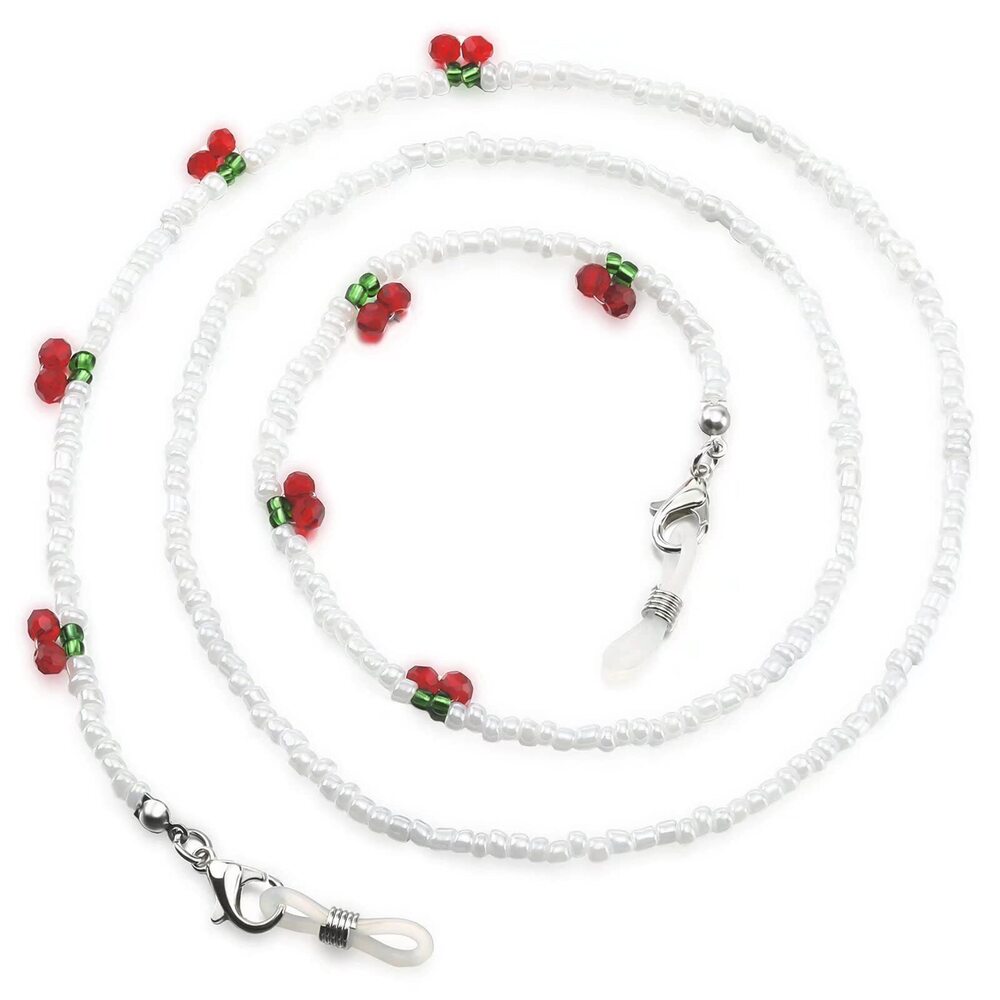 7865 Mask Chain Cherry Glasses Chain Flower Mask Lanyard Face Mask Holder